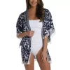 Women's La Blanca Illusion Kimono Dress Swim Cover Up
