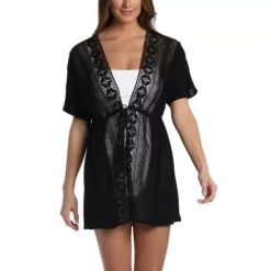 Women's La Blanca Coastal Kimono Dress Swim Cover Up