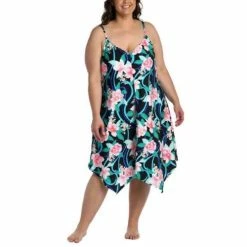 Women's La Blanca Plus Scarf Hem Dress Swim Cover Up
