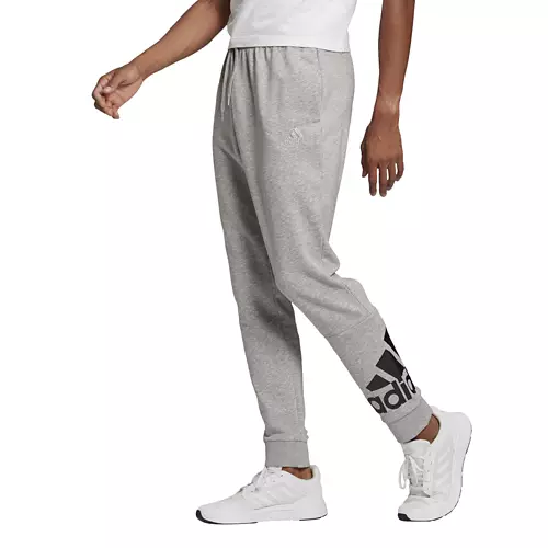 Men's Adidas Essentials Tapered Cuff Logo Joggers - Image 3