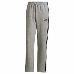 Men's Adidas Essentials Open Hem 3 Stripe Sweatpants
