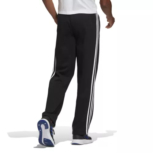 Men's Adidas Essentials Fleece Open Hem 3-Stripes Sweatpants - Image 3