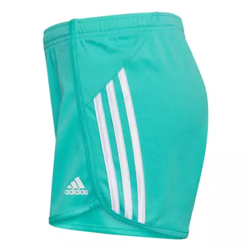 Girls' Adidas Stripe Mesh Shorts - Image 3