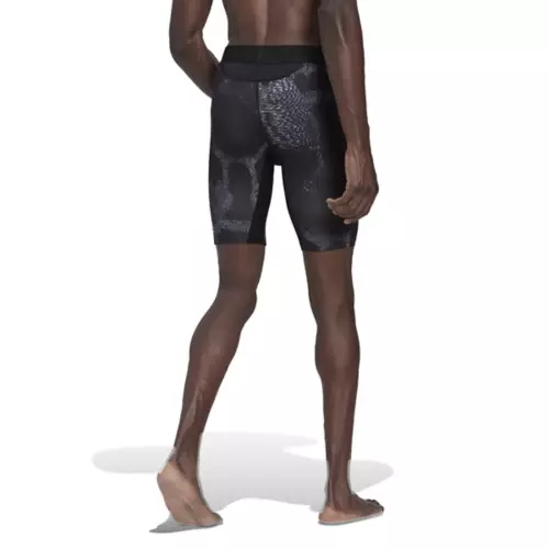 Men's Adidas Techfit Allover Print Training Tights Compression Shorts - Image 3