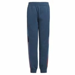 Girls' Adidas Elastic Waistband All Over Print Stripe Fleece Joggers