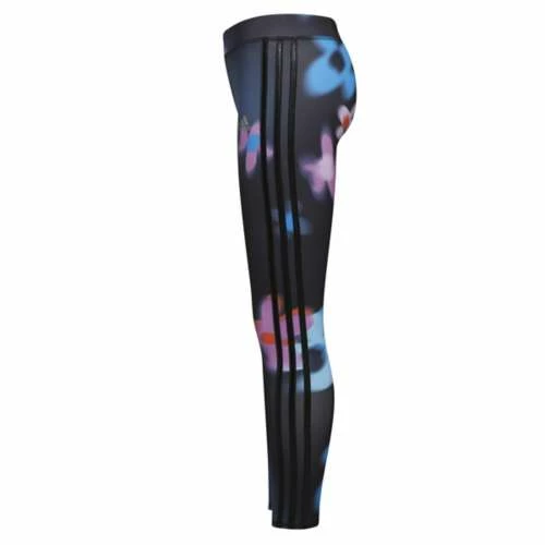 Girls' Adidas All Over Print Blur Floral Tights - Image 2