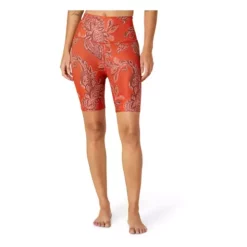 Women's Beyond Yoga High Waist Printed Biker Shorts
